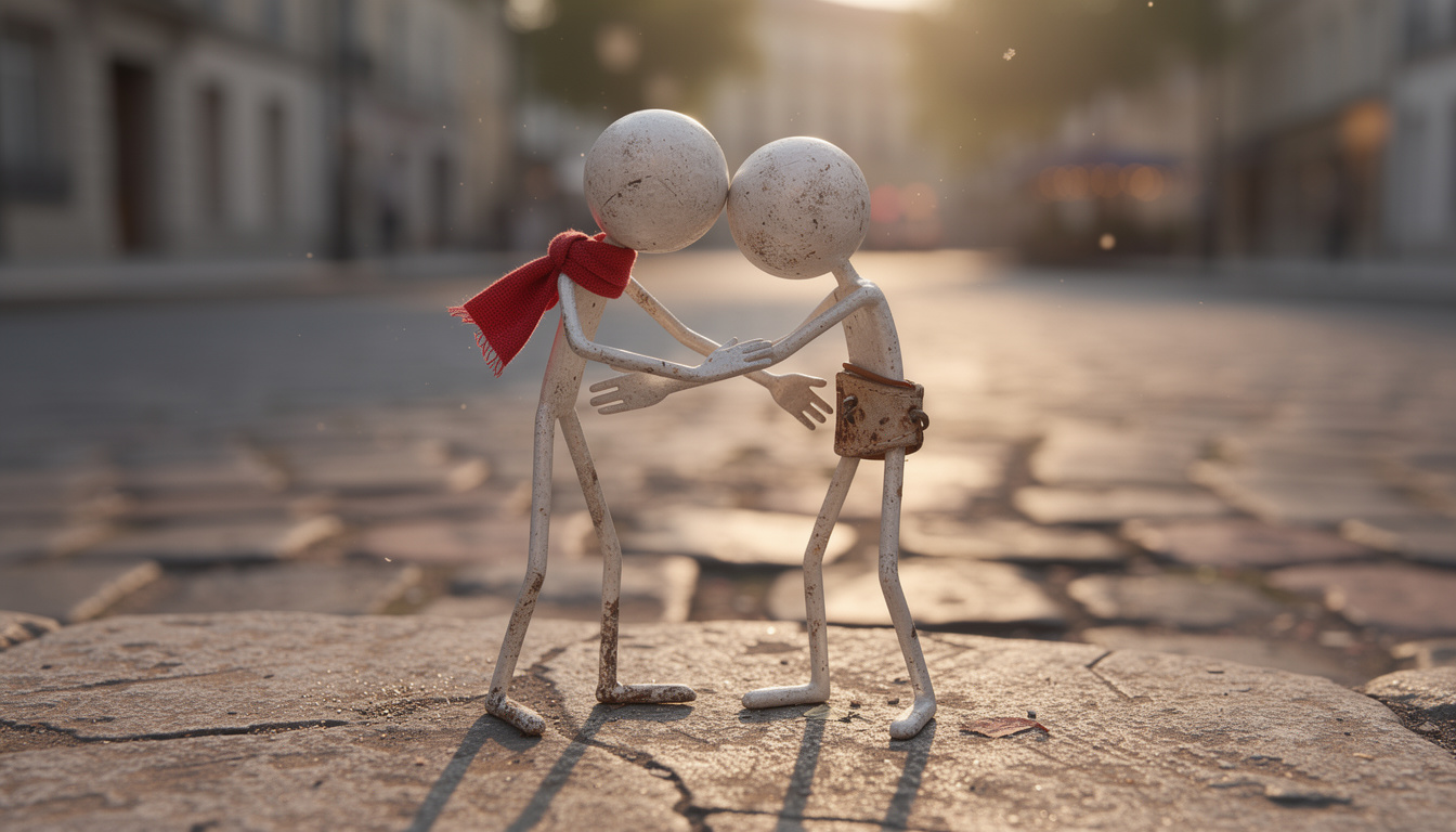 Bonhommes allumettes : amour expriment des émotions profondes