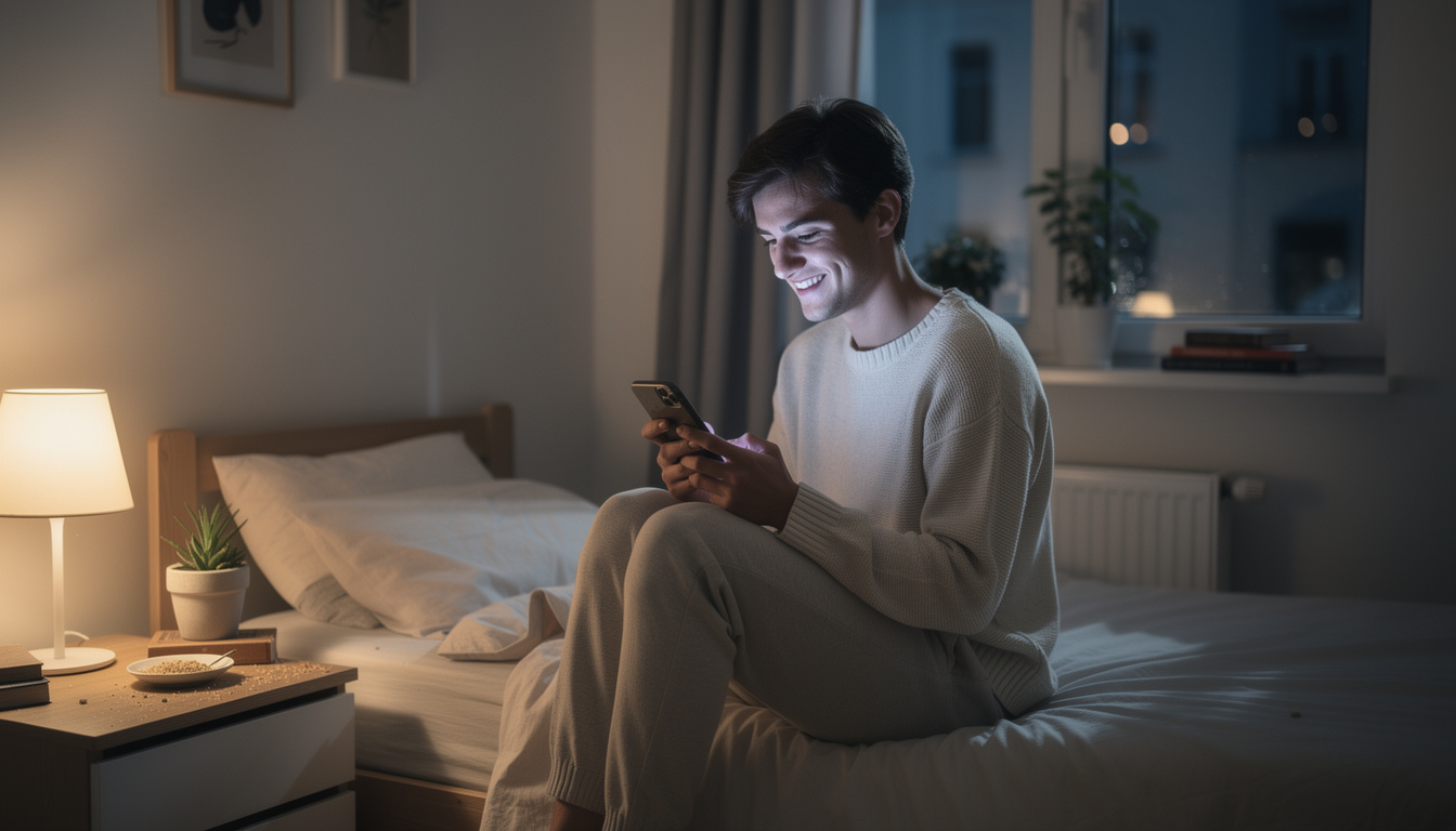 Les SMS tard le soir font tomber amoureux : secrets du flirting nocturne